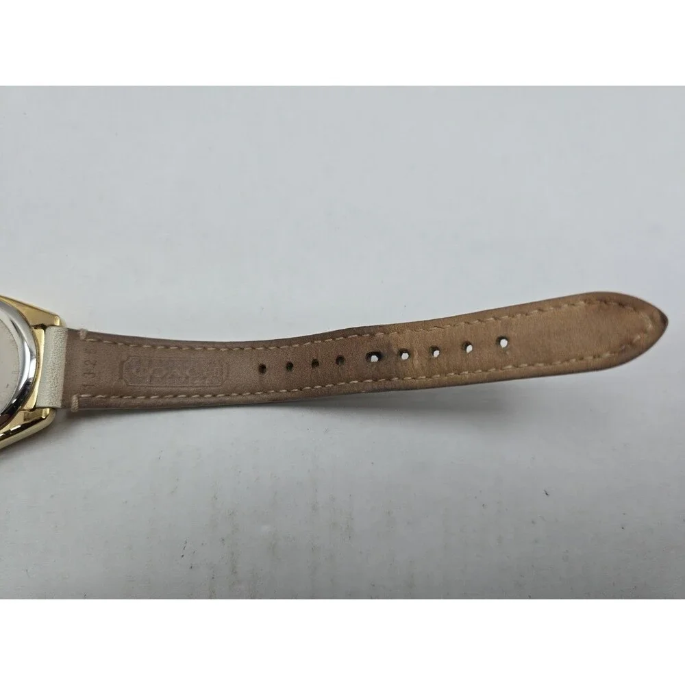 Coach Teagan Mini 32mm Gold Tone Multifunction Day Date Quartz Watch New Battery